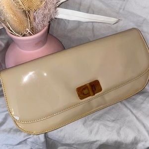 Prada Vernice Flap Clutch